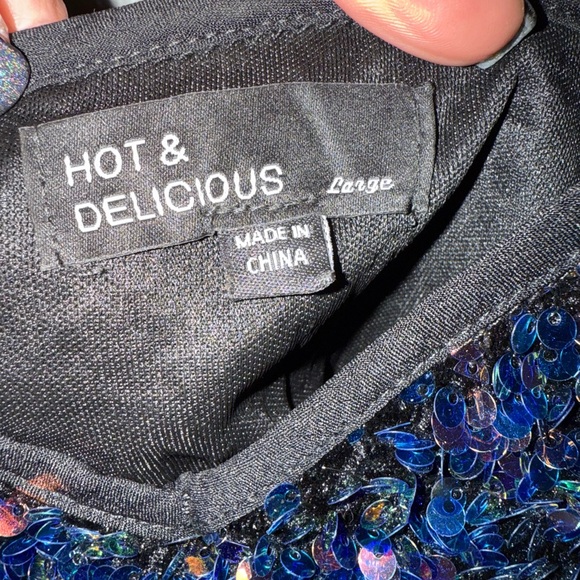 Hot Miami Styles Sequin Mini Skirt Set - Multicolor - Picture 2 of 5